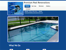 Tablet Screenshot of premiumpoolrenovations.com